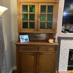 Vintage Oak Hutch