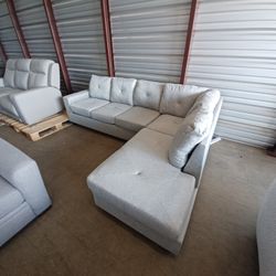 Brand New Light Gray Sectional Couch Delivery Available 