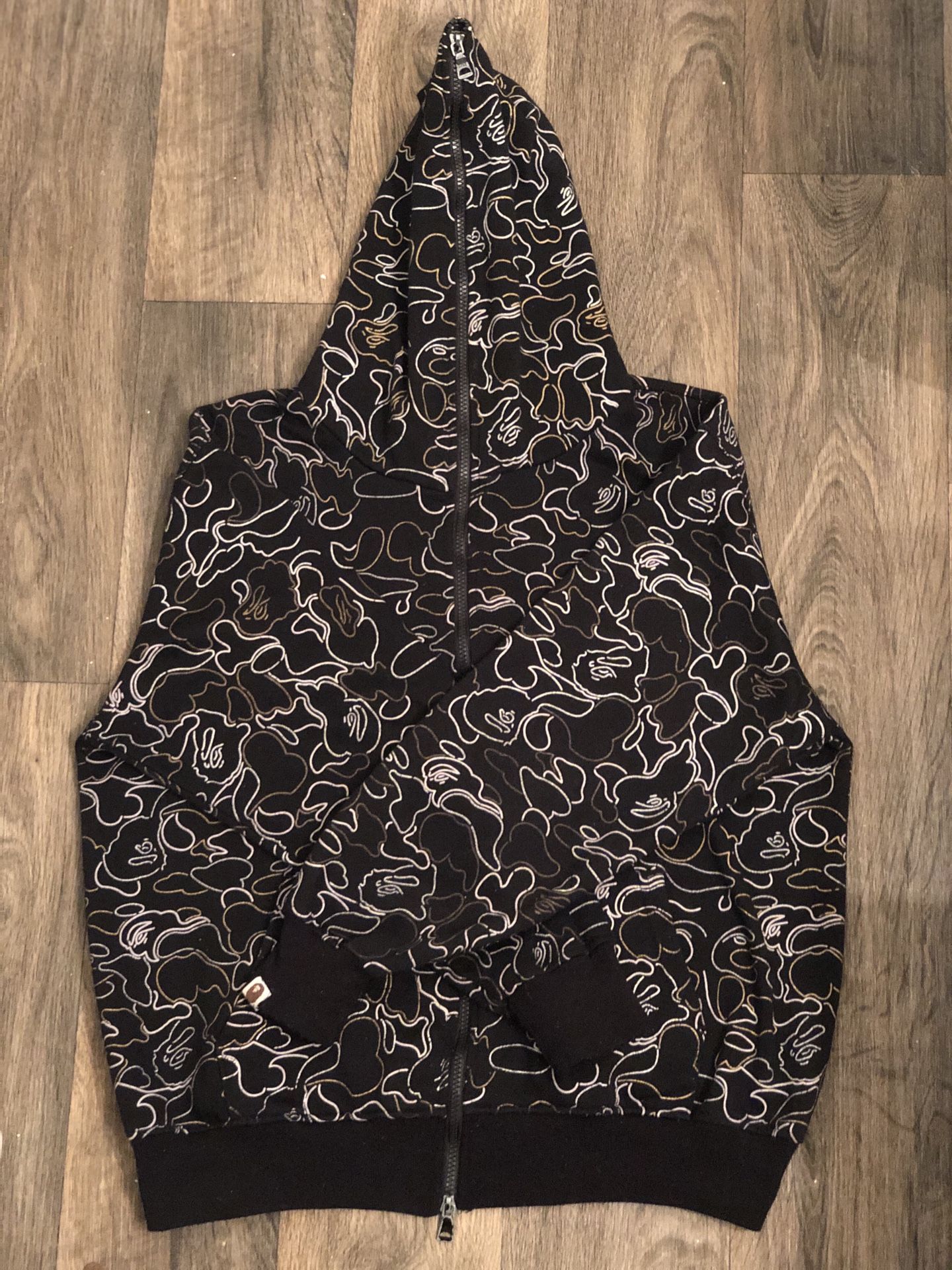 Black Bape all over hoodie. sz. M