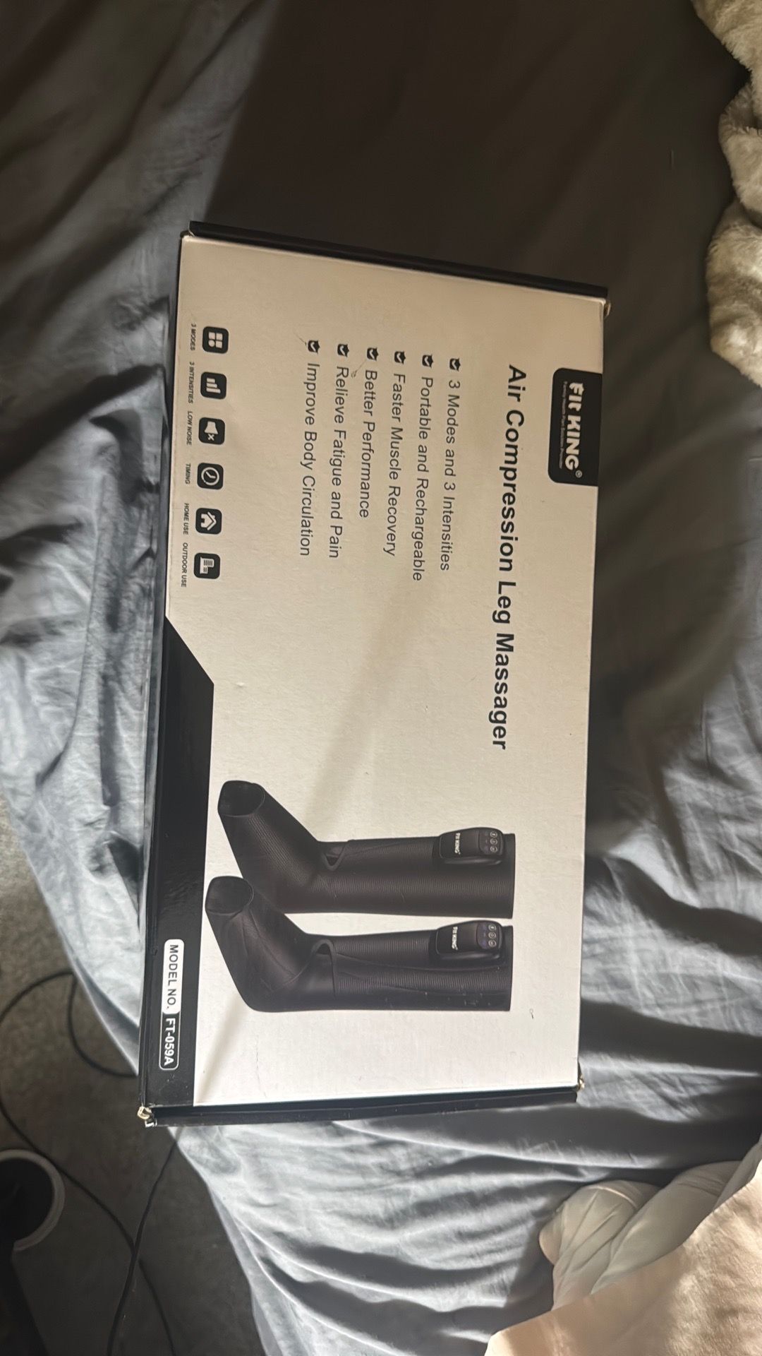 Air compression leg massager
