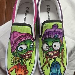 Custom Hand Painted Slip Ons