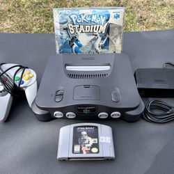 Nintendo 64 Bundle + Pokémon Stadium (Complete in Box) – Clean, Ready to Play 