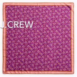 (NEW) WOMEN’S J.CREW FACTORY PURPLE PRINTED SQUARE SCARF - SIZE: 25”x25”