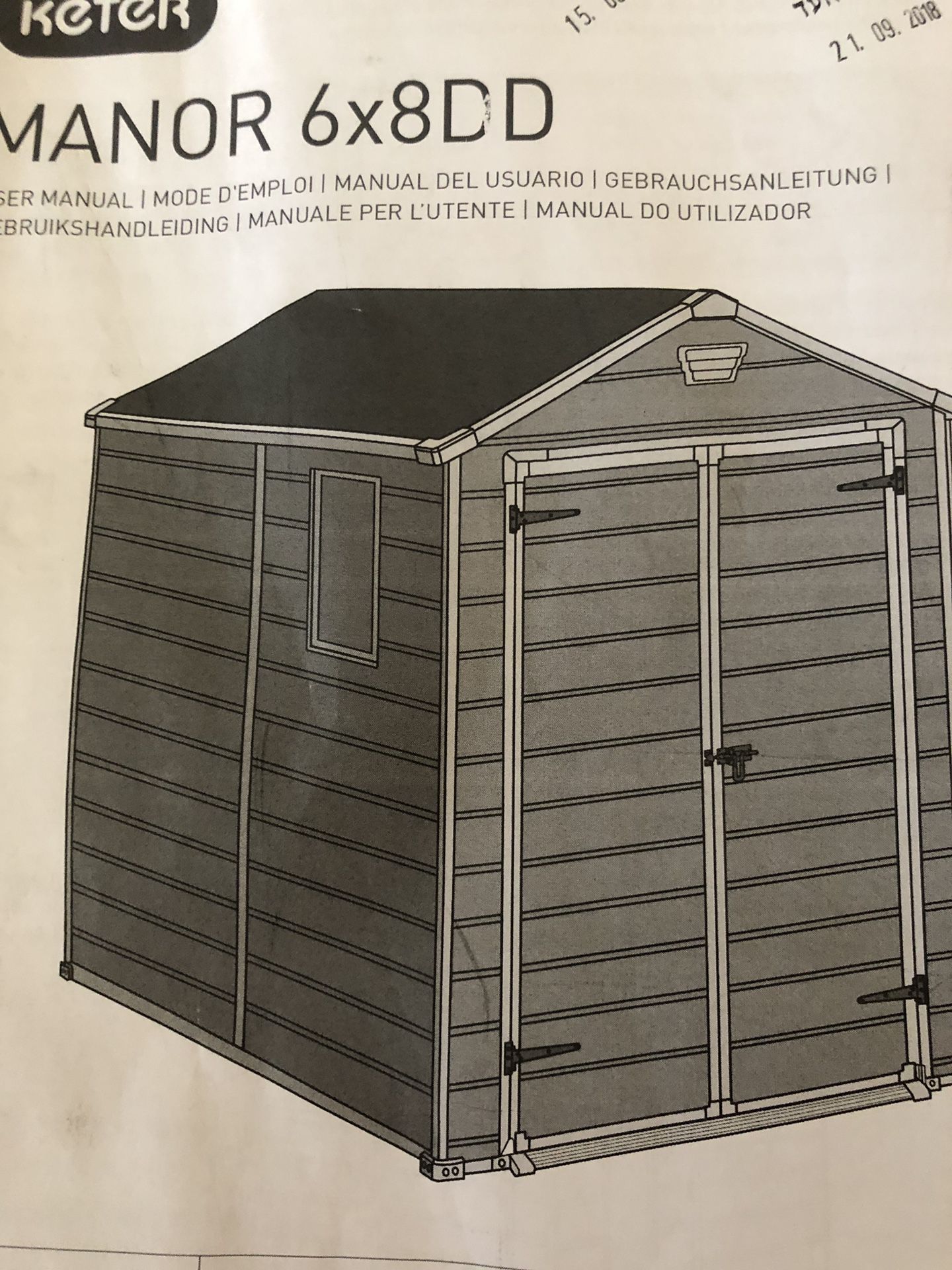 Meter manor 6x8 DD shed