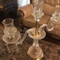 Glass Crystal candle holder