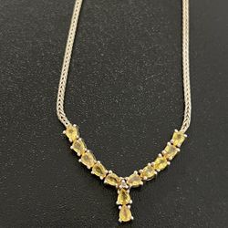 Sterling Silver Citrine Necklace