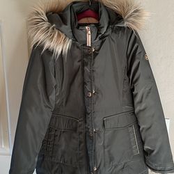 Michael Kors Junior Parka With Gold Trim, Highlights 