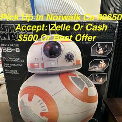 Star Wars BB-8 Fully Interactive Droid - White/Orange  Actual Zize