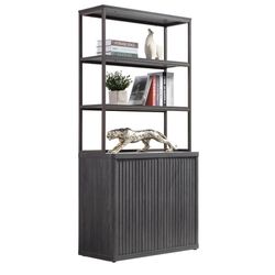 Metal And Wood Modern Bookcase,
