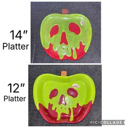 Disney Villains Evil Queen Poison Apple Platters NEW