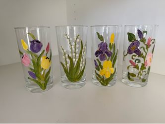 Rare hand painted glasses