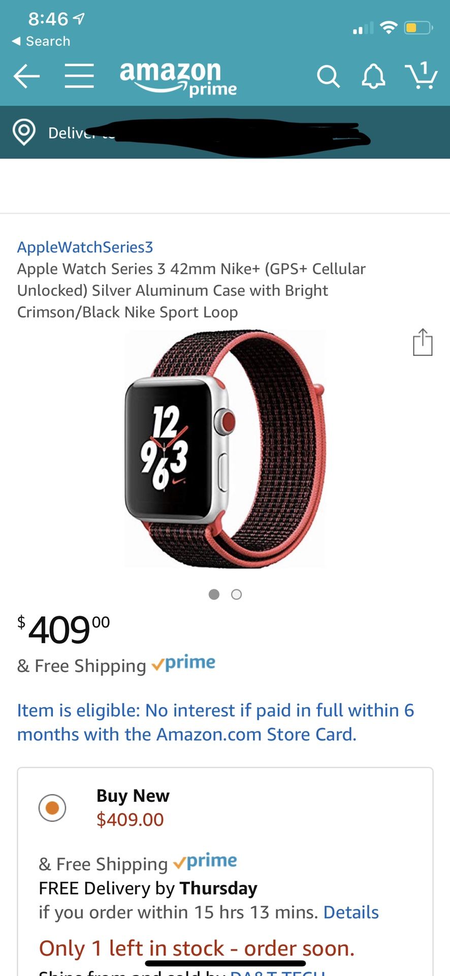 Apple Watch Nike+ series 3 42mm smartwatch (GPS + Celluar, Silver Alumnium)