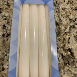 10 Tapered Candles By Colonial Candle Company, 10 Inches Tall, Ivory Color
