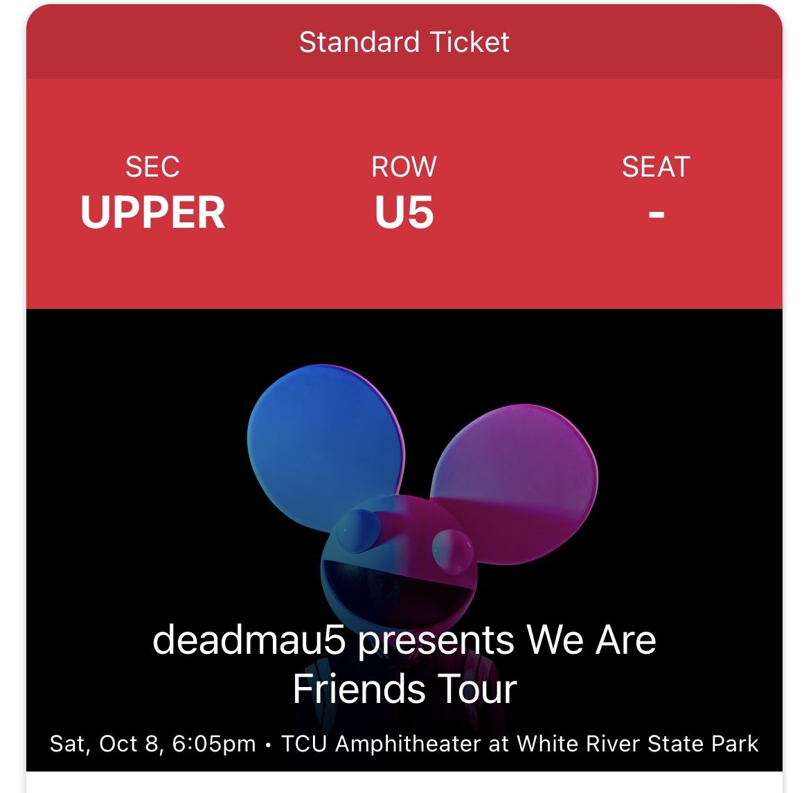 DISCOUNTED MAJORLY - 2 Tickets To Deadmau5 at White River