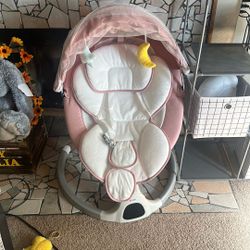 Jaoul Baby Swing for Infants - Electric Portable Newborn Bouncer With Bluetooth Touch
