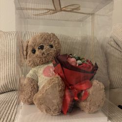 Valentines Bouquet Lights Up With Bear