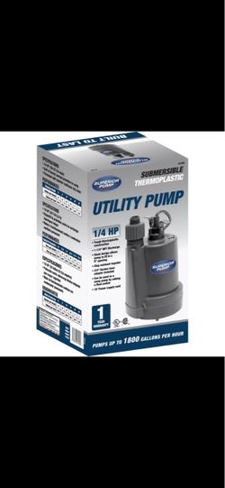 Superior Pump 1/4 HP Submersible Utility Pump – 1800 GPH