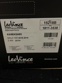 LeoVince LV-10 Slip-on Exhaust Kawasaki Ninja 400/z400 For Years
