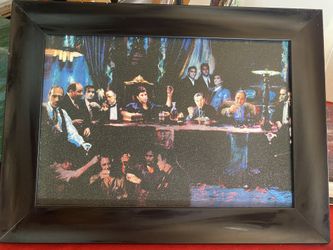 "Gangster Last Supper" by artist Ylli Haruni. (Godfather, Scarface, etc.)