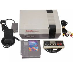 Nintendo NES Entertainment System Bundle w/ TETRIS & Controller CLEANED & TESTED