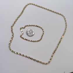 22in gold rope 10k gold