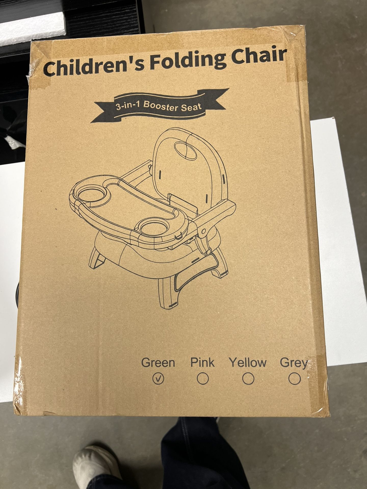New In Box! Folding Chair,Booster Seat