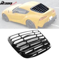 Fits 2020-2026 Toyota GR Supra A90 A91 IKON Style Rear Window Louver PP Gloss Black