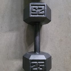 Hex Dumbbell ONLY ONE (25lb) for $20 Firm (Walnut 91789)
