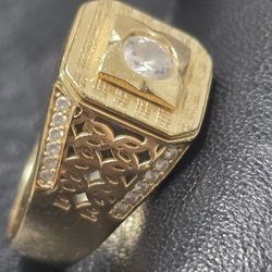 Sortija De Hombre. Oro 14k.