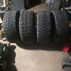 37x13.5x22 M/T tires (3) Yokohama (1) Delinte