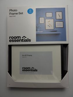 Room Essentials 5-Piece Photo Frame Set - Black (Brand New)
