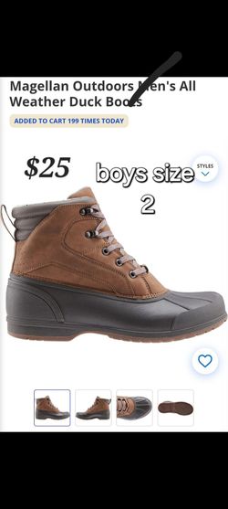 Magellan Outdoors All Weather Duck Boots Size 2