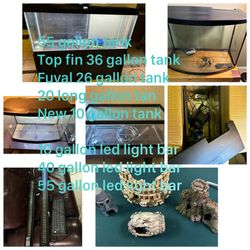 Fish Tank Available 10 Gallon &20 Long Gallon Tank&26 Gallon Tank&36 Gallon Tank&55 Gallon Tank