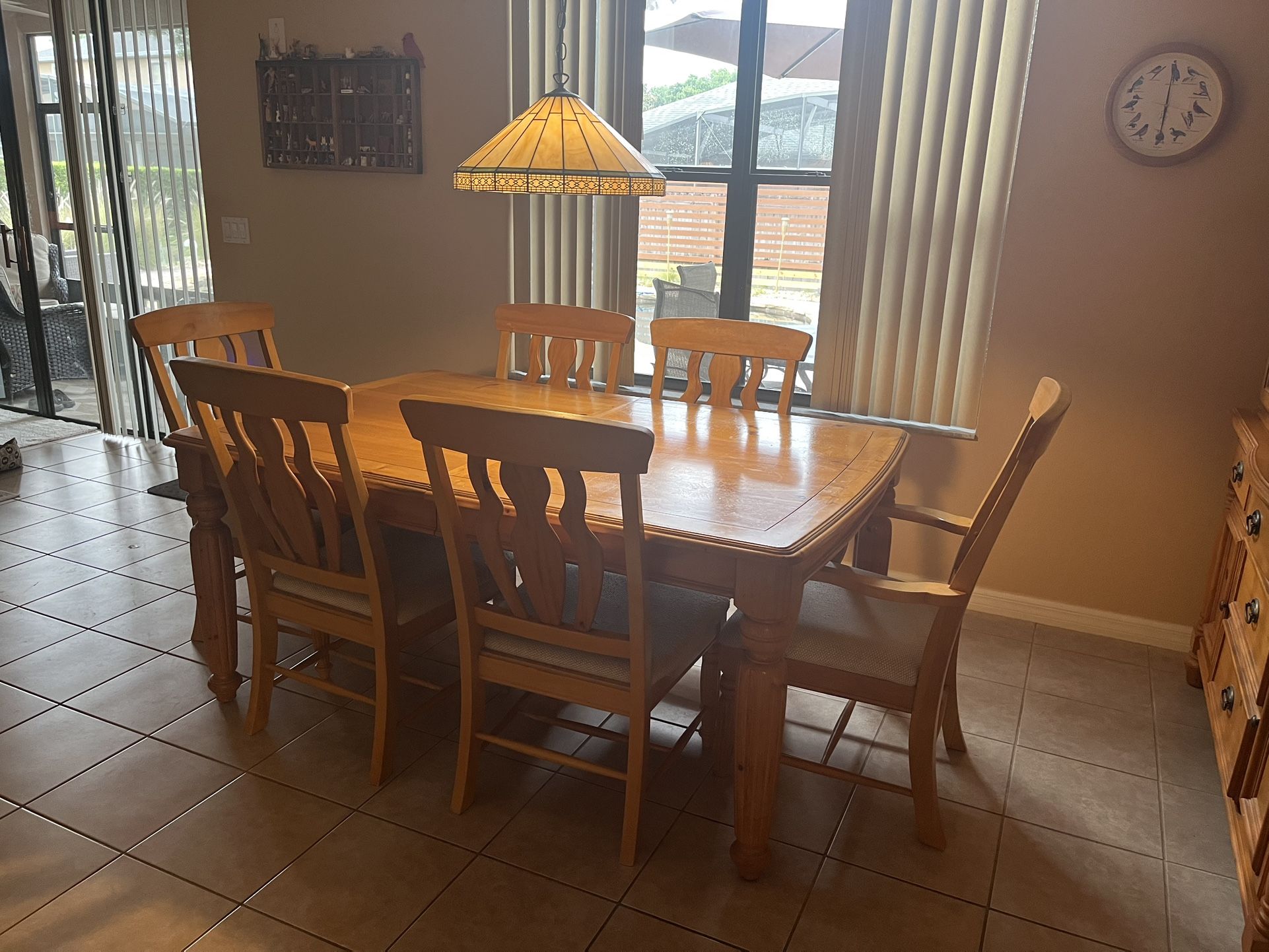 Kitchen Table And 6 Chairs And Buffet 