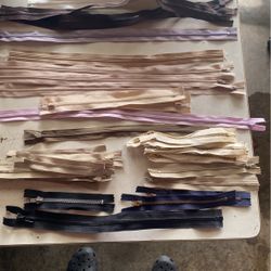 Zippers Different Sizes