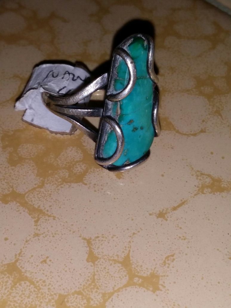 Navajo turquoise and silver ring