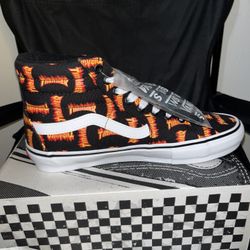 Vans Sk8 High Thrasher Allover Logo Black