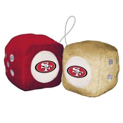 San Francisco 49ers Fuzzy Dice Mirror Danglers