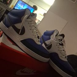 Nike Court Vision Mid – White/Black/Blue
