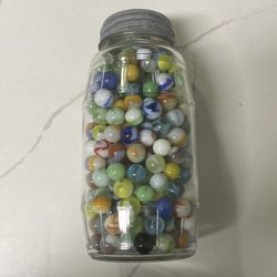 Large Jar of Antique Marbles