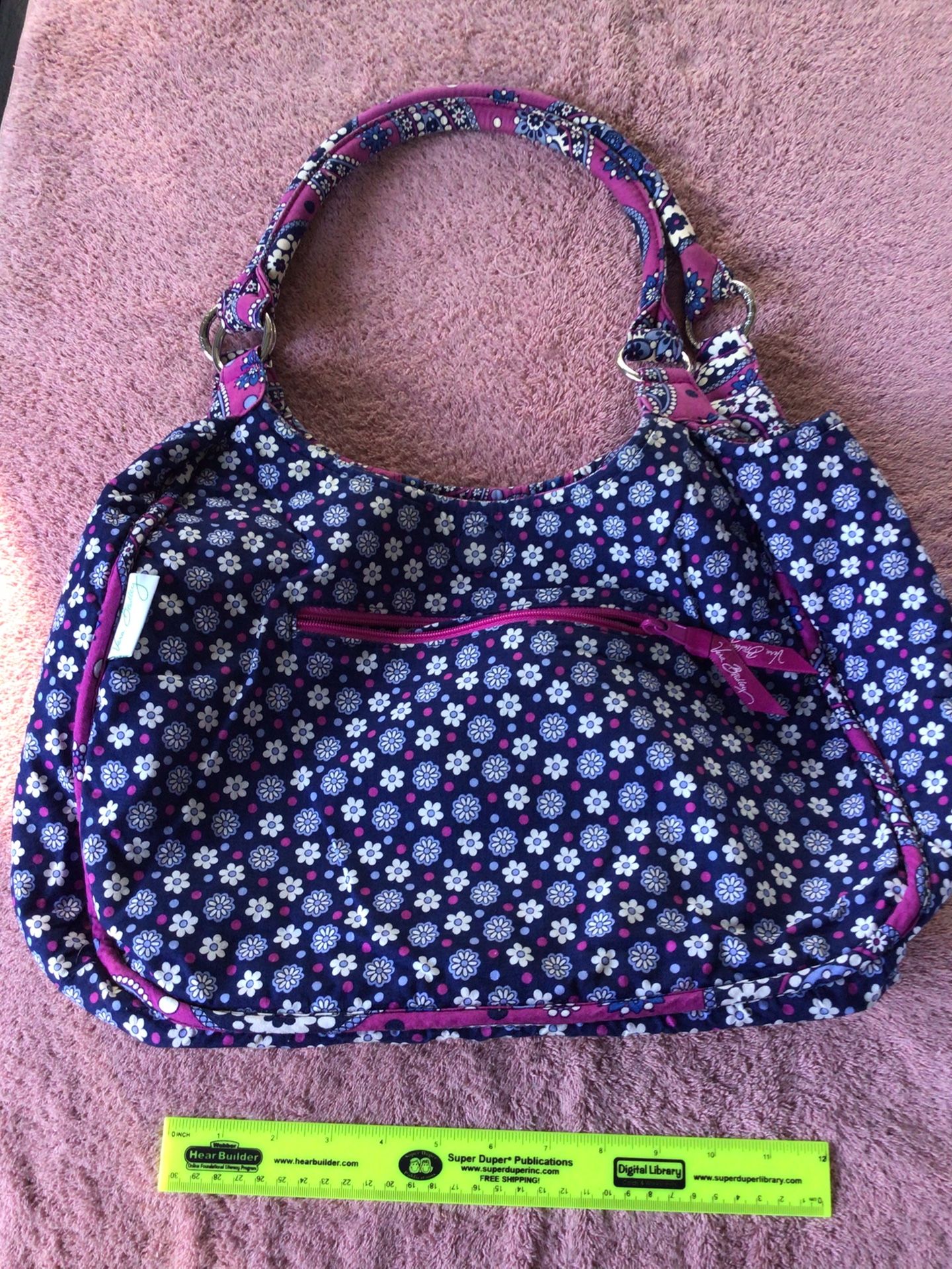 Vera Bradley Boysenberry Crossbody/Shoulder Tote Bag Handbag Diaper bag 16”x12” Never Used