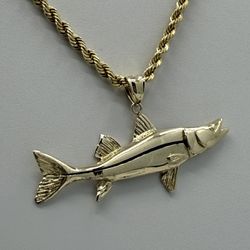 Yellow Gold Snook Pendant