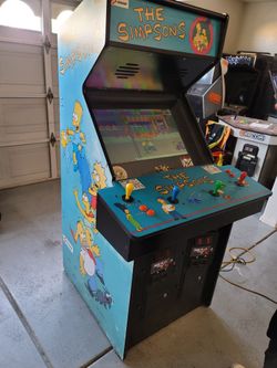 Authenctic Full Size 4 Player Simpsons Arcade Fully Working With Upgrades