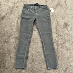 NWT Lucky Brand Womens Skinny corduroy Gray Jeans 