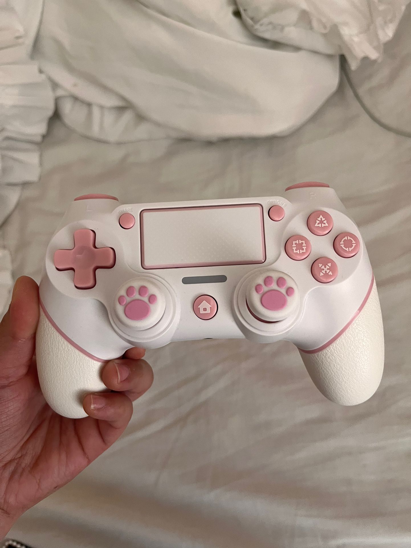 Pink and White PS4 Controller for Sale in Visalia CA OfferUp