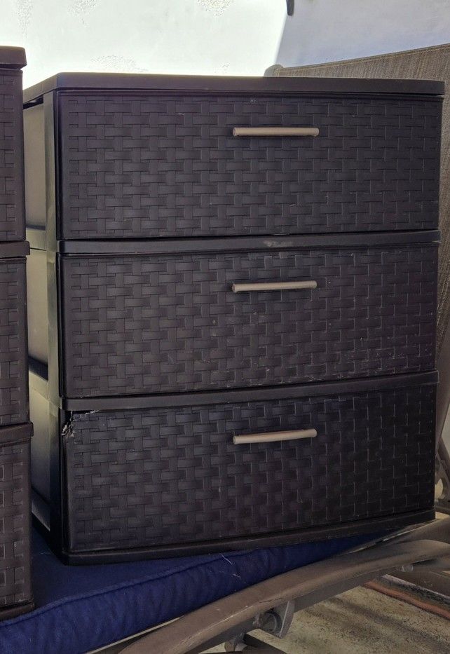 Plastic Storage Drawers-$15