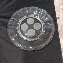 Beautiful Commemorate Crystal Plate 1886