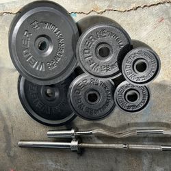 Barbell and Curl bar