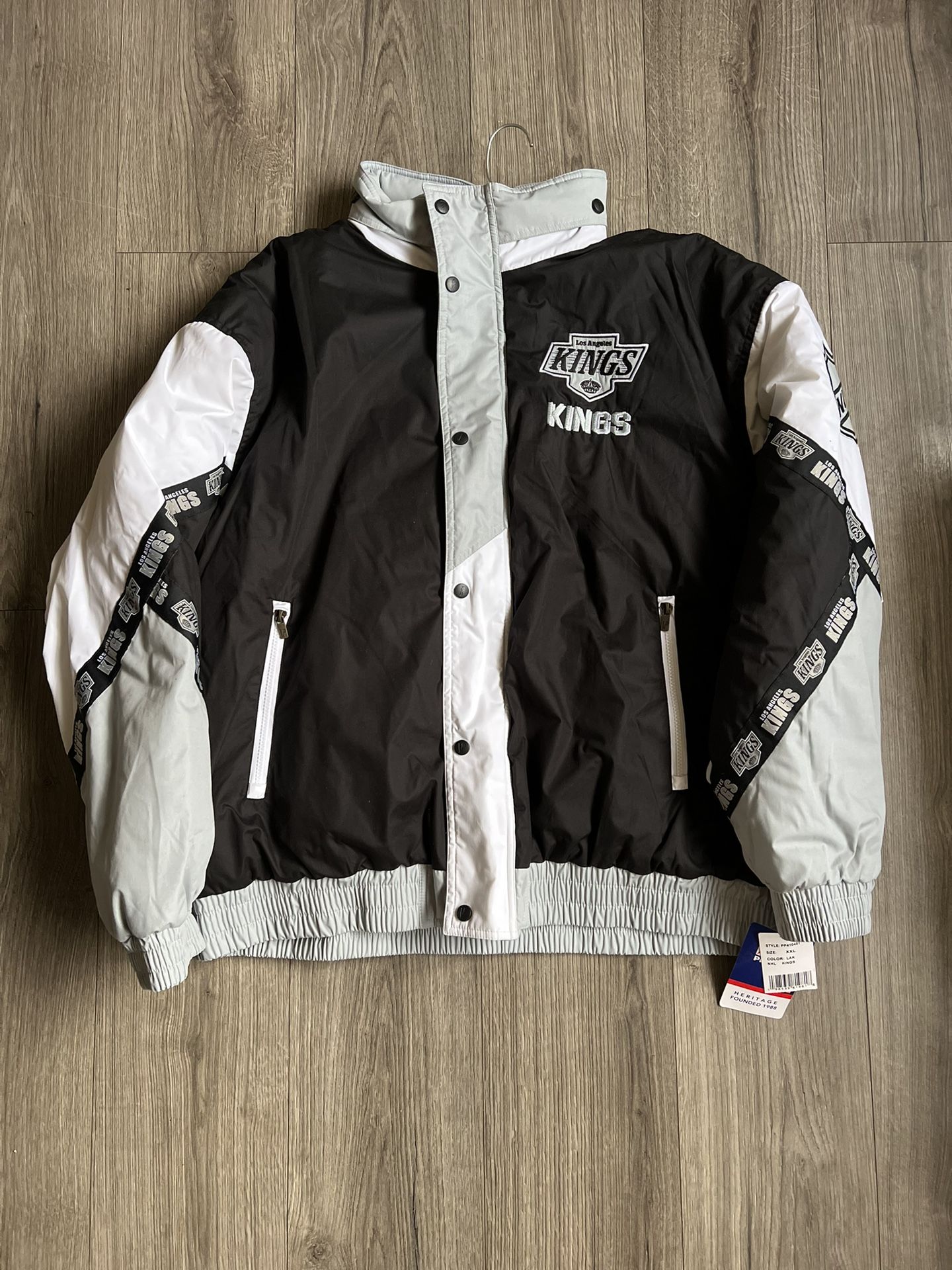 MENS RETRO VTG PRO PLAYER LOS ANGELES KINGS JACKET COAT PARKA 2XL XXL 2X