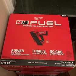 Brand New M18 Milwaukee Framing Nailer 